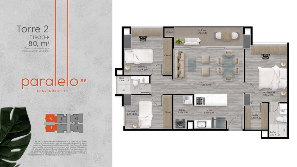 Planos Torre 2 - Tipo J-K